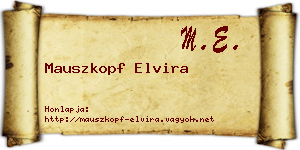 Mauszkopf Elvira névjegykártya